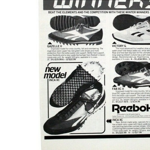 Vintage 70s 80s Reebok Gazelle Victory Fab XC poster print ad advertising shoes - Picture 4 of 5
