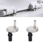 2x Toilet Seat Hinges Top Close Soft Release Quick Fitting Heavy-Duty Hinges Set