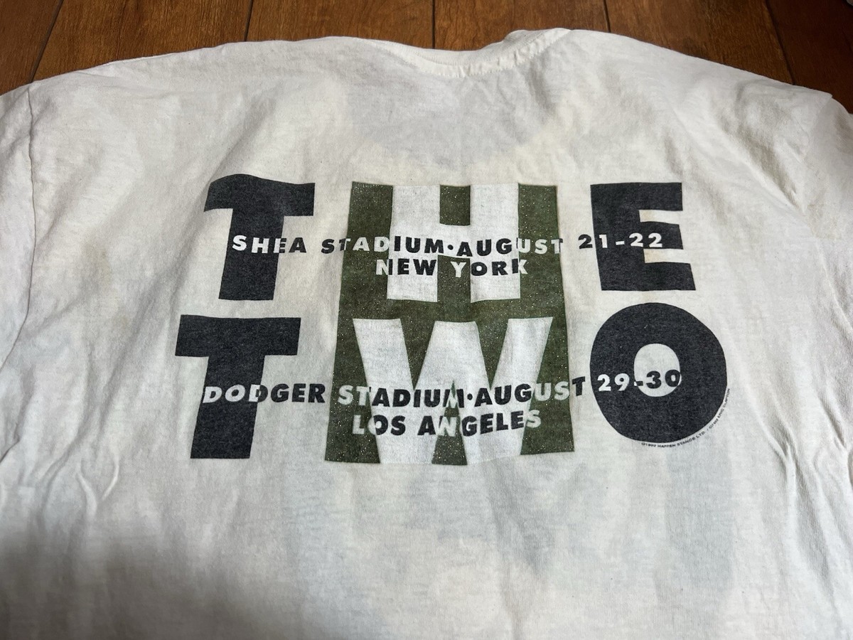 VTG 1992 Elton John Eric Clapton The Two Tour White T Shirt