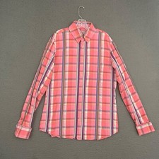 Vivienne Westwood Three Button Krall Shirt Mens Size V Pink Plaid Long Sleeve