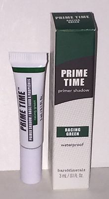 bareMinerals BareEscentuals Prime Time Waterproof Primer Shadow''RACING GREEN''NEW
