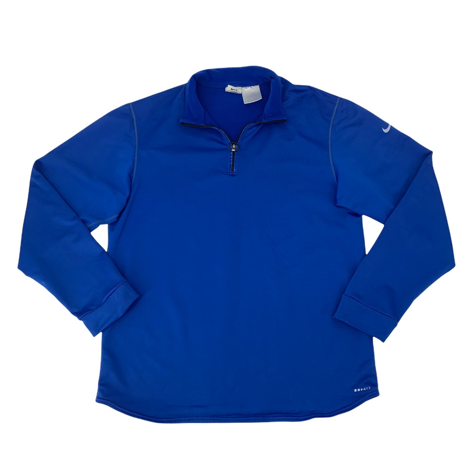 Vintage Nike Dri Fit Thermal Men's Size L Blue 1/4 Zip Quick Dry Stretch Jacket