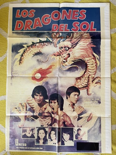 Bruce s Deadly Fingers Original Spanish Poster 70cm X 100cm Kung Fu 