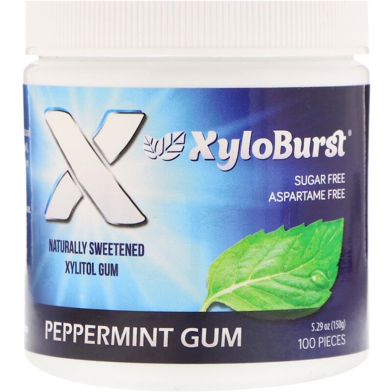 XYLOBURST NATURAL CHEWING GUM XYLITOL / NO SUGAR / KETO LOW CARB