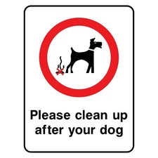 Please Clean Up After Your Dog Sign or Sticker | PARK0013