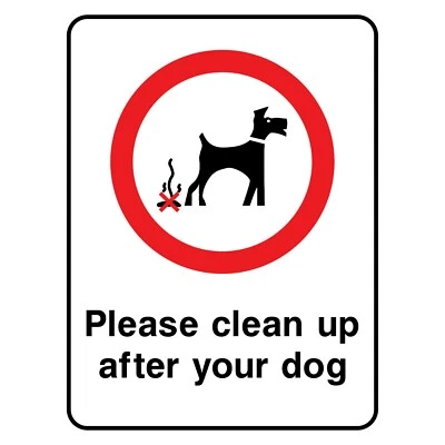 A1 GRAPHICS LTD Please Clean Up After Your Dog Sign or Sticker | PARK0013