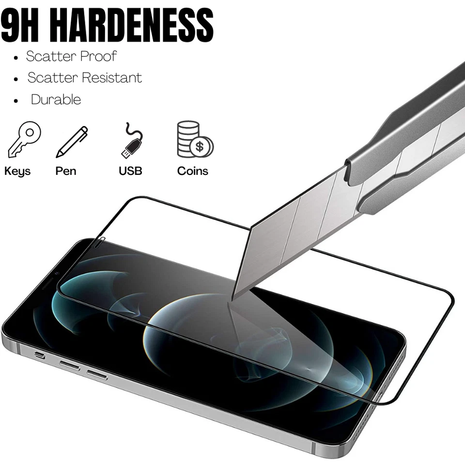 Wholesale Lot Full Coverage Tempered Glass For iPhone 12 11 XR Screen Protector - Image 4 of 4