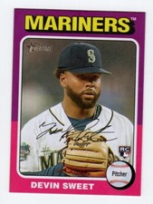2024 Topps Heritage Mini Devin Sweet RC #242 Seattle Mariners