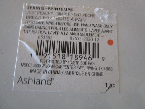 Metal ASHLAND White Spring-Floral Bread Box with roll up Door Kitchen Storage - Picture 11 of 14