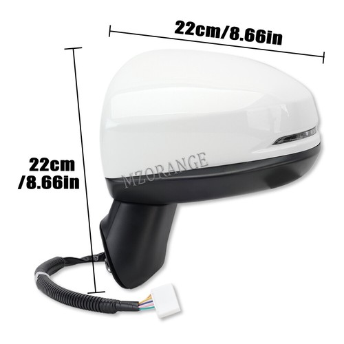 Side Mirror For 2015-2019 Honda Fit/ Jazz Power Glass Turn Signal 5 wires Driver - Foto 4 di 13