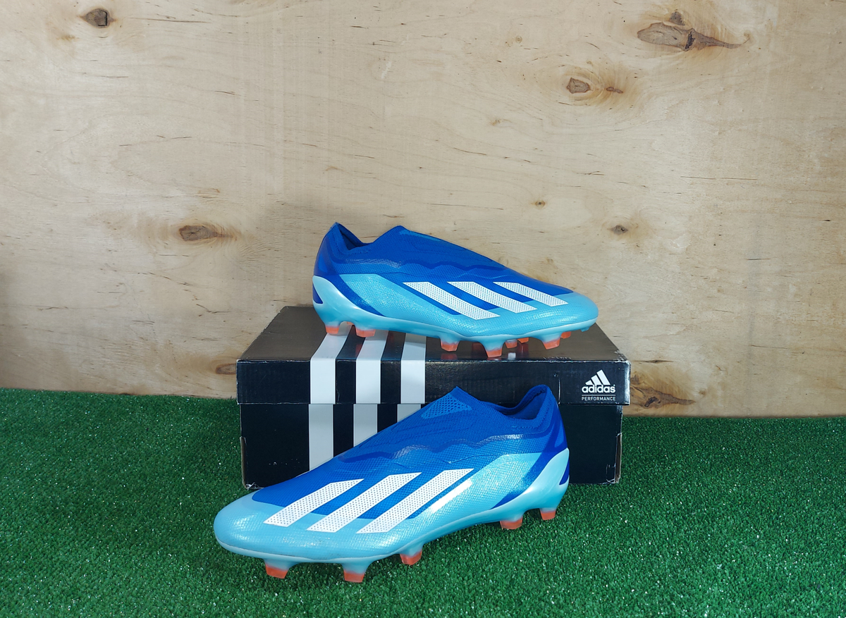 Adidas X Crazyfast.1 Laceless FG FZ6563 Blue boots Cleats mens