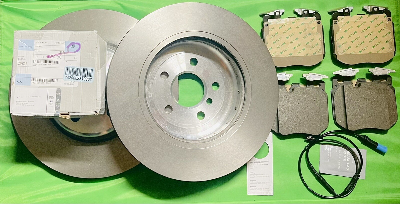 BMW Front M Brake Pads and Rotors Blue Caliper For 2019+ G05 X5 G06 X6