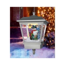 Jumbl Holiday LED Lighted Musical Snowing Snowman Hanging Lamp with 25 Songs