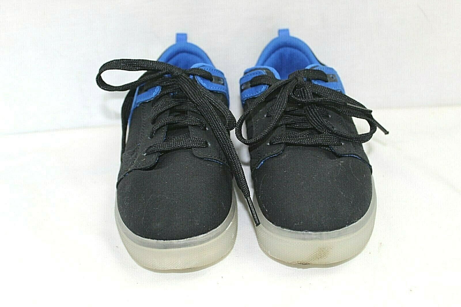 SAOLA Scarpe da skateboard RAGAZZI taglia 2 giovani marca FLASHLIGHTS tomaia tela nero e blu