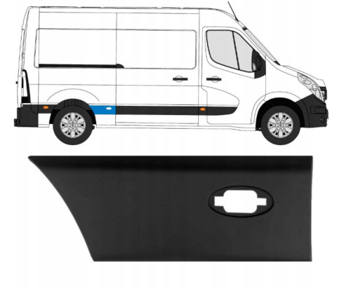 Baguette de porte arriere droite Renault Master 3 et Movano NV400 OE 768F30002R