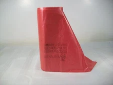 1 ROLL - 25 BAGS - RED BIO HAZARD WASTE/TRASH BAGS LINERS 36" X 48" 44 GALLON