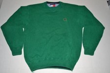 TOMMY HILFIGER CREST GREEN CREWNECK PULLOVER SWEATER MENS SIZE LARGE L