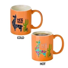 LLAMA Color Changing Mug by Ernesto Hot Cold Bright Cactus NEW IN BOX