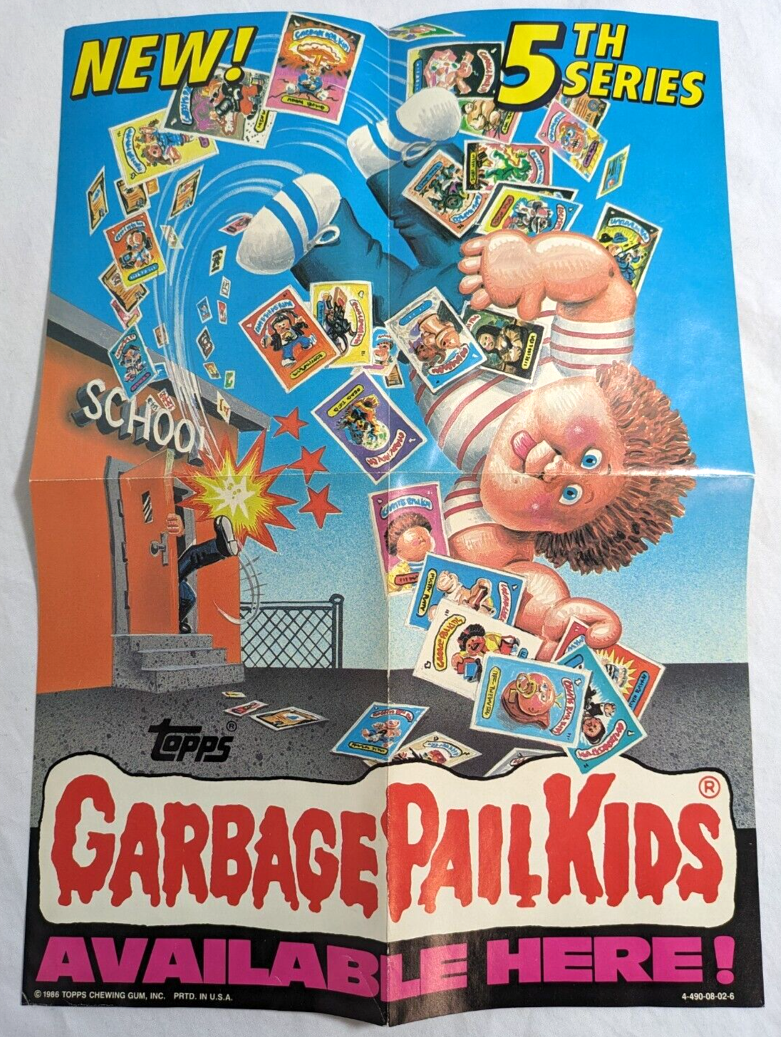 1986 Topps Garbage Pail Kids Series 5 OS5 Vintage Box Ad Promo Poster