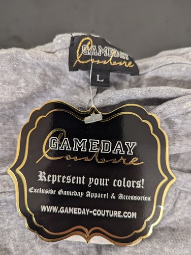 Portland Trail Blazers Gameday Couture Criss Cross Neck Gray T-Shirt Sz Large - Picture 7 of 8