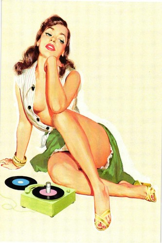 Pin Up Girls Blank Back 6" x 4" Novelty Card - Picture 2 of 2