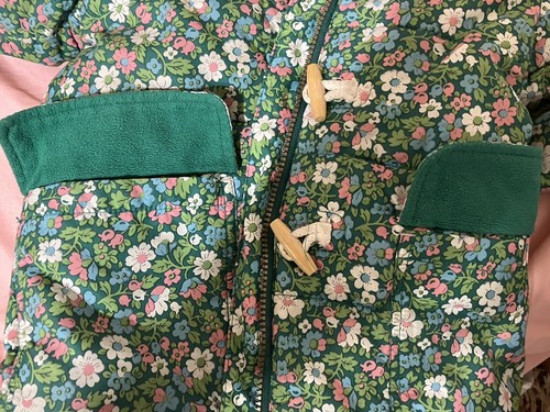 Boden Girls 3-4 Yrs Green Floral Winter Puffer Jacket - Picture 9 of 16