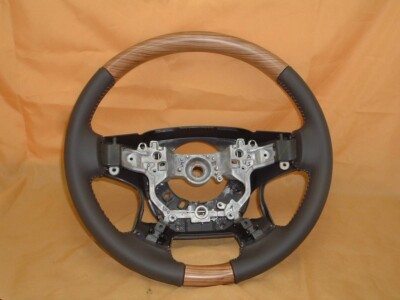 Toyota Land Cruiser 150 Prado Late Genuine Wood Combination Steering Wheel Beige