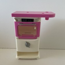 Barbie Doll Furniture Kitchen Stove Oven With Counter 6" Tall With Ringing Bell