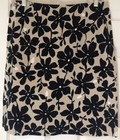 Geoffrey Beene Sport Stretch Straight Pencil Skirt Size 8 Black & Tan Floral  — photo 1