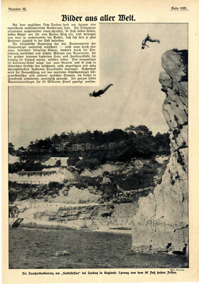 Klippenspringen Torbay England Frankreich Aluminiumgeld Lyda Borelli Achter-1909