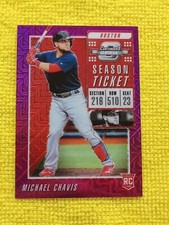2019 Panini Chronicles Contenders Optic Purple Mojo /75 Michael Chavis Rookie RC