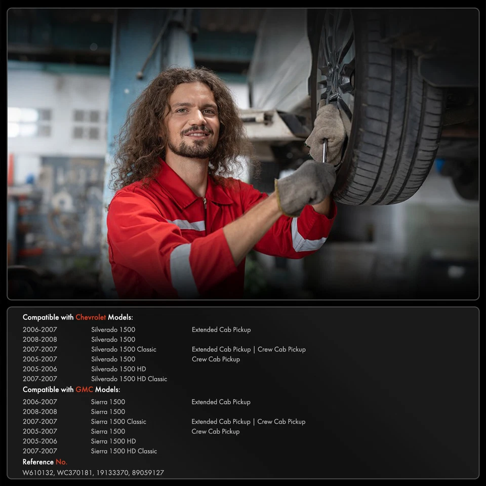 Cilindro de rueda de freno de tambor trasero izquierdo y derecho para Chevy Silverado 1500 HD GMC Foto 2 de 4