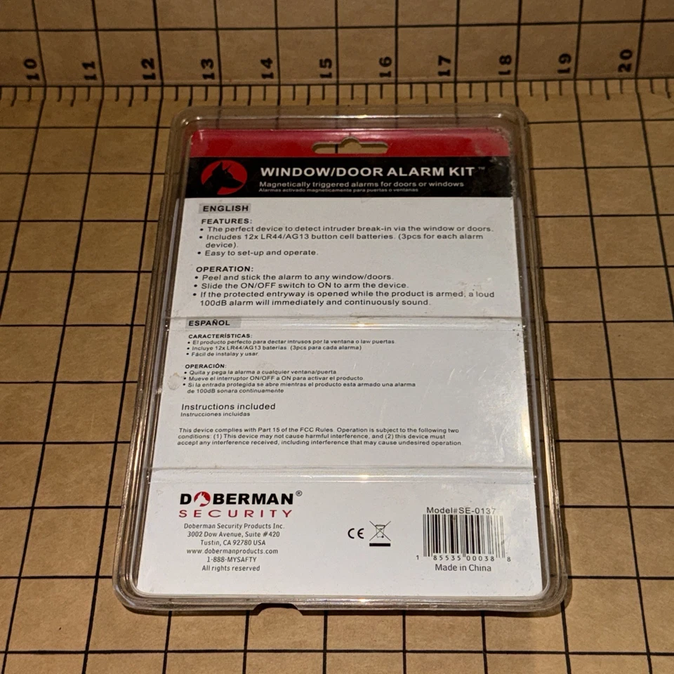 Doberman Security Window Door Alarm Kit Magnetically Triggered Alarm 4 Pack - Image 4 of 4