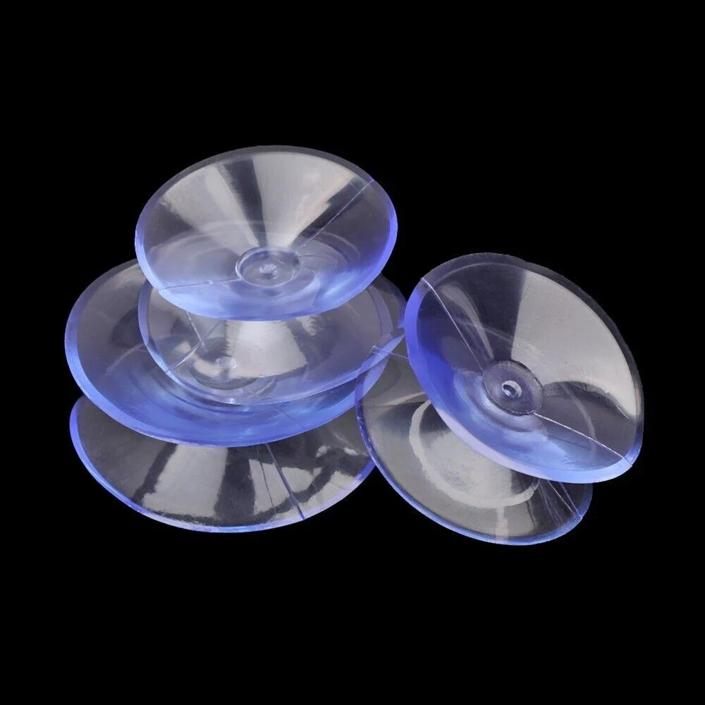 4x Ventosas Doble Cara Vidrio Soporte de Mesa Estante de Pared Perchas de Almacenamiento