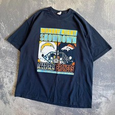 2000s NFL Chargers vs Broncos Monday NIght Football Showdown navy shirt VK14725