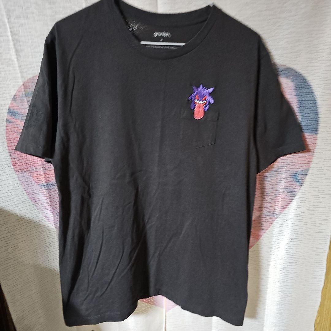 ALTRA Gengar Embroidered Black TShirt Pocket & Sleeve Pokemon U