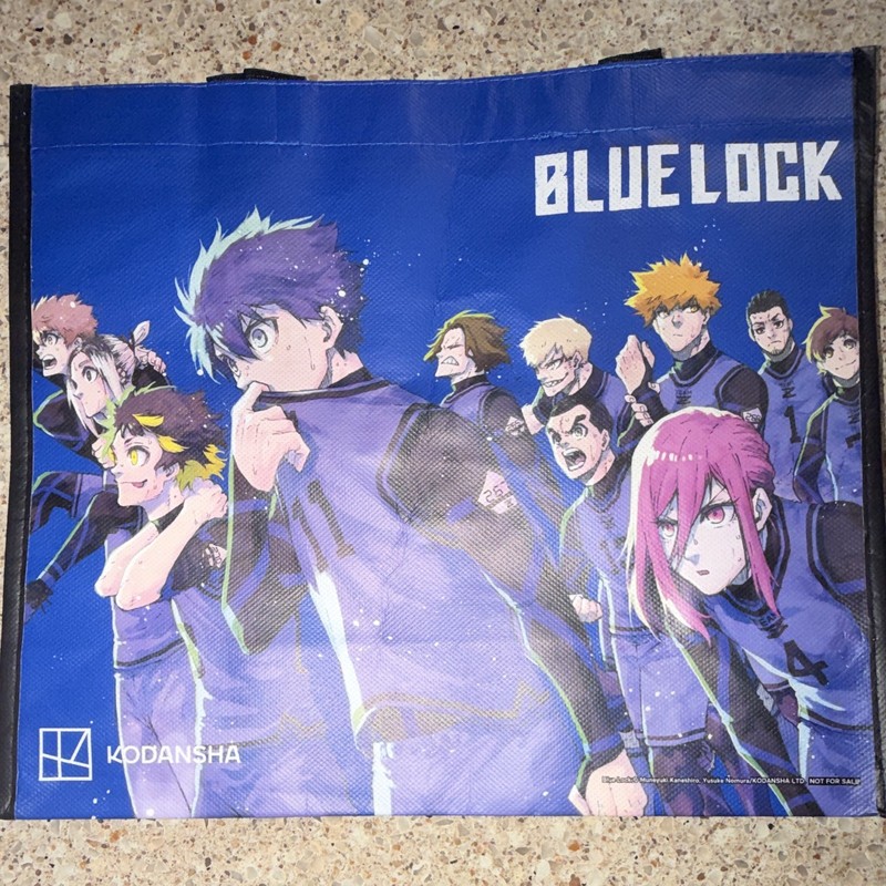 Kodansha Blue Lock Tote Bag - Anime & Manga Theme, Blue/White/Black