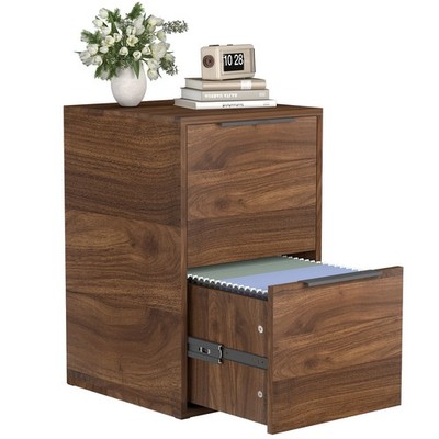 Wood File Cabinet, 2 Drawers Filing Cabinet for Home Office