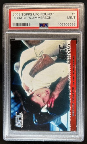 2009 Topps UFC Round 1 Royce Gracie Art Jimmerson Rookie RC #1 PSA 9