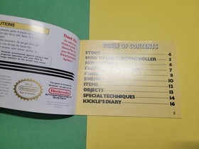 Folleto de instrucciones manual Kickle Cubicle Nintendo NES
