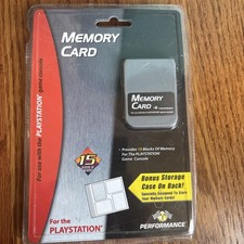 Performance Playstation 1 PS1 Memory Card 15 Blocks Case - SEALED NEW