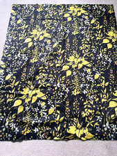 Vintage French Cotton Floral Curtain