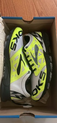 Brooks T7 Racer Shoes Men s Size 6.5 Nightlife/Silver/Black/White