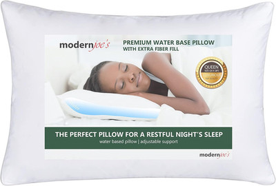 Luxurious Queen Size Water Pillow (20x28), with Extra Supportive Fiber Fill. Adj