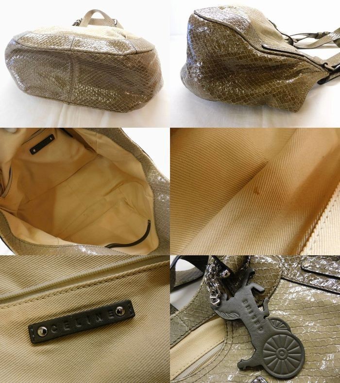 Excellent Condition Celine Python Carriage Charm … - image 3