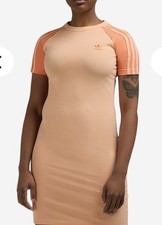 Adidas Originals Womens Dress Pink/Coral Raglan Stripes S NWT MSRP $50