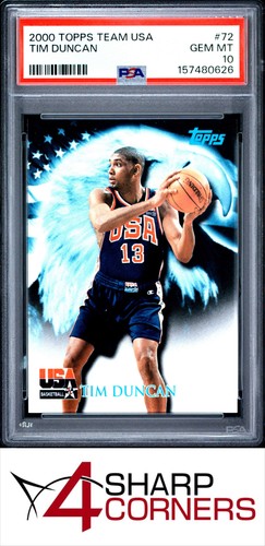 2000 TOPPS TEAM USA BASKETBALL #72 TIM DUNCAN SPURS HOF PSA 10
