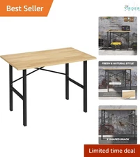 46 Inch Wood Work Bench Garage Tool Table with X Bracket Large Top Stable