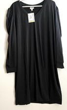 Lularoe NWT AVA Women Size 3XL Black V-neck  Long Sleeve Dress