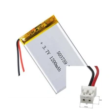 3.7V 1200Mah 503759 Li-Ion Li-Polymer Li Battery 2.0 JST 2Pin For MP3 CAMERA MP4